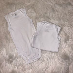 Set of 4 white onesies
